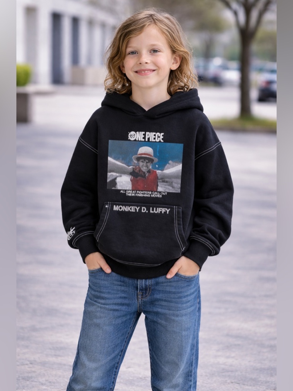 ZARA Kids Black One Piece Hoodie Sweatshirt NWT Size 8 - Picture 8 of 8